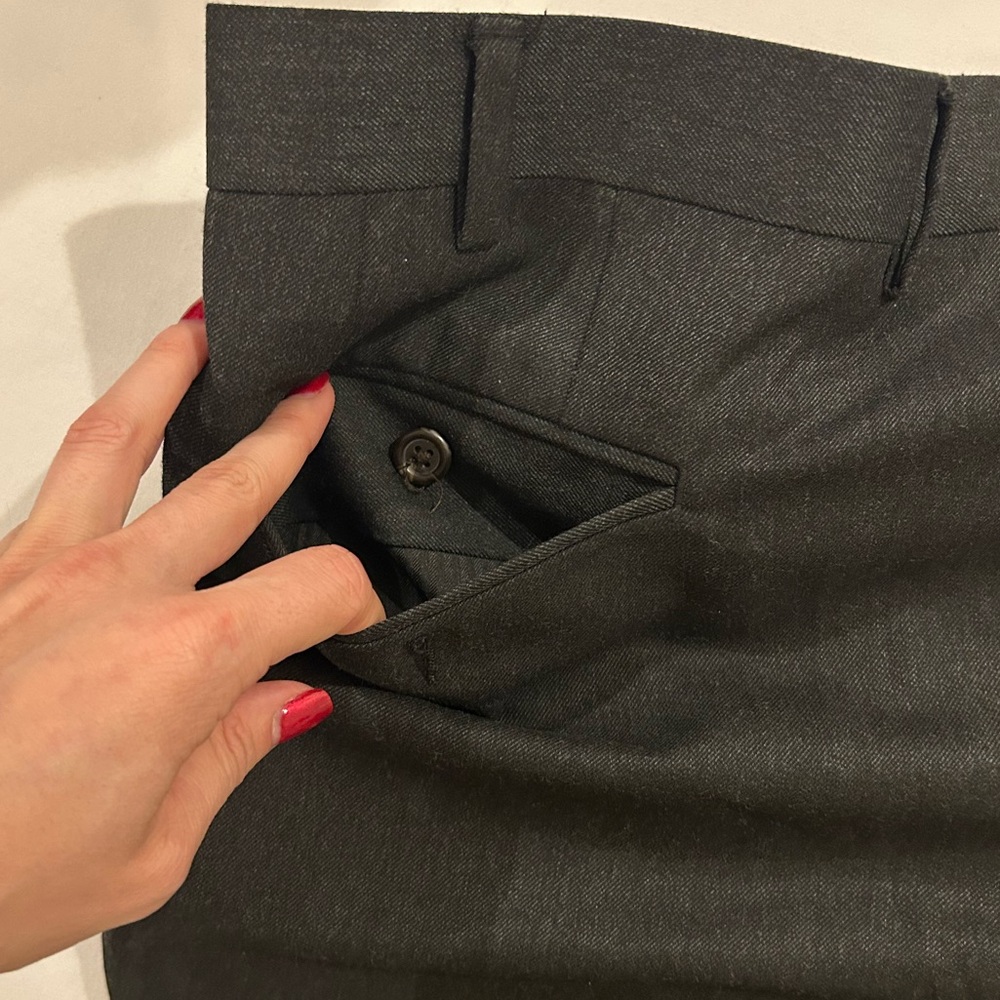 Lauren Ralph Lauren Charcoal Gray Tailored Dress Pants Size 38 - Picture 12 of 14